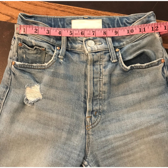 Mother The Tomcat The Confession Button-Fly Distressed Jeans - Size 24 - Picture 11 of 14